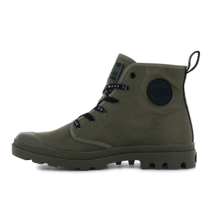 Palladium Pampa Hi Future Men's Boots Olive | UK X185-MSD